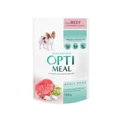 Влажный корм Optimeal Beef&Cranberries Adult для взрослых собак, говядина и клюква в желе, 100 г