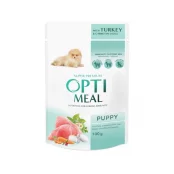 Влажный корм Optimeal Turkey&Carrot Puppy для щенков, индейка и морковь в соусе, 100 г