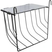 Забірник для сіна Trixie Hanging Hay Manger для гризунів, з кришкою, метал/пластик, 20×18×12 см, чорний