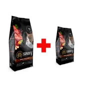 Сухий корм для котів з чутливим травленням Savory, зі свіжим м'ясом ягняти та індички, Акція 2 кг + 400 г