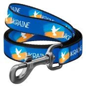 Повідець Waudog Nylon для собак, малюнок "Прапор", нейлоновий, розмір S, 15 мм, 122 см