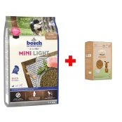 Сухой корм Bosch Mini Light для собак мелких пород склонных к набору веса, 2.5 кг, акция + 800 г лакомств Sammy`s