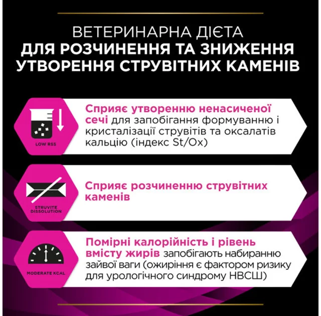 Сухий корм Purina Pro Plan Veterinary Diets Urinary для котів з сечокам'яною хворобою, 5 кг
