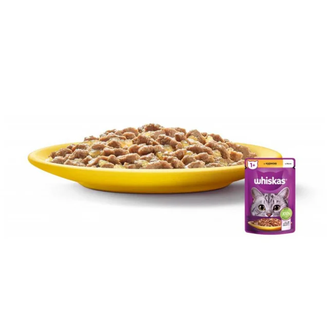 Вологий корм Whiskas для кошенят, курка в желе, 85 г
