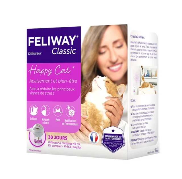 Дифузор Ceva Feliway Classic для корекції поведінки котів + змінний блок, 48 мл