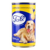 Влажный корм Гав для собак, курица в аппетитном соусе, 1.25 кг