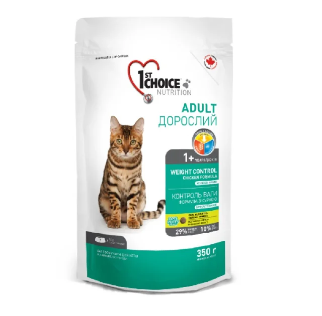 Сухий корм 1st Choice Weight Control Adult для котів від 1 року схильних до повноти, 350 г