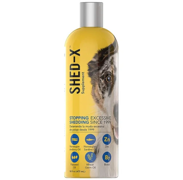 Добавка SynergyLabs Shed-X Dog проти линьки, для вовни собак, 473 мл