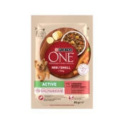 Влажный корм Purina One Mini Active для взрослых собак мелких пород, с говядиной и картофелем, 100 г