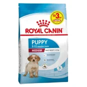 Сухой корм Royal Canin Medium Puppy для щенков средних пород до 12 месяцев, 12 кг + 3 кг в подарок