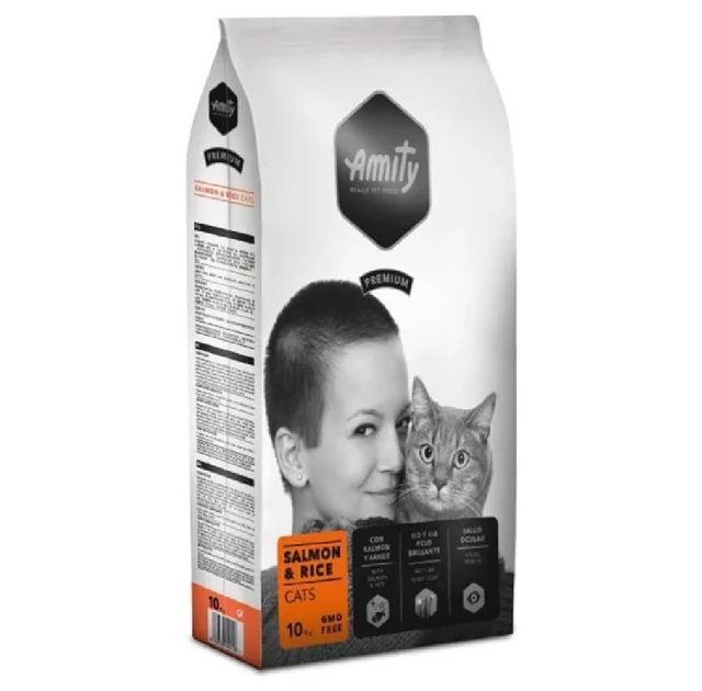 Сухий корм Amity Salmon&Rice для дорослих котів, з лососем та рисом, 10 кг
