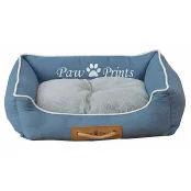 Лежак Animall Nena для собак і котів, з ручкою-мотузкою, розмір S, 44×34×15 см, блакитний