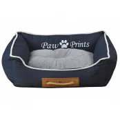 Лежак Animall Nena для собак и котів, з ручкою-мотузкою, розмір M, 52×41×16 см, блакитний