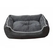 Лежак Animall Nena Star для собак і котів, з малюнком, розмір L, 62×50×17 см, темно-сірий