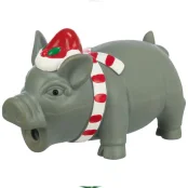 Игрушка Trixie Pig для собак, рождественский поросенок, латекс, 16 см