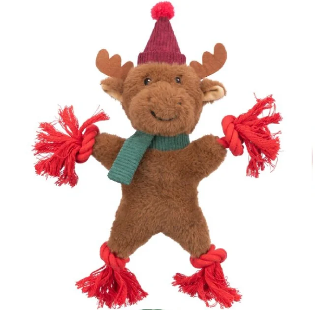 Іграшка Trixie Reindeer для собак, різдвяний олень, плюш/канат, 32 см
