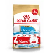 Акционный набор Royal Canin Chihuahua Puppy для щенка чихуахуа, 1.5 кг + 4 пауча в подарок