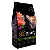 Сухой корм Savory All Breed Sterilised Fresh Turkey для стерилизованных собак всех пород, со свежей индейкой, 1 кг