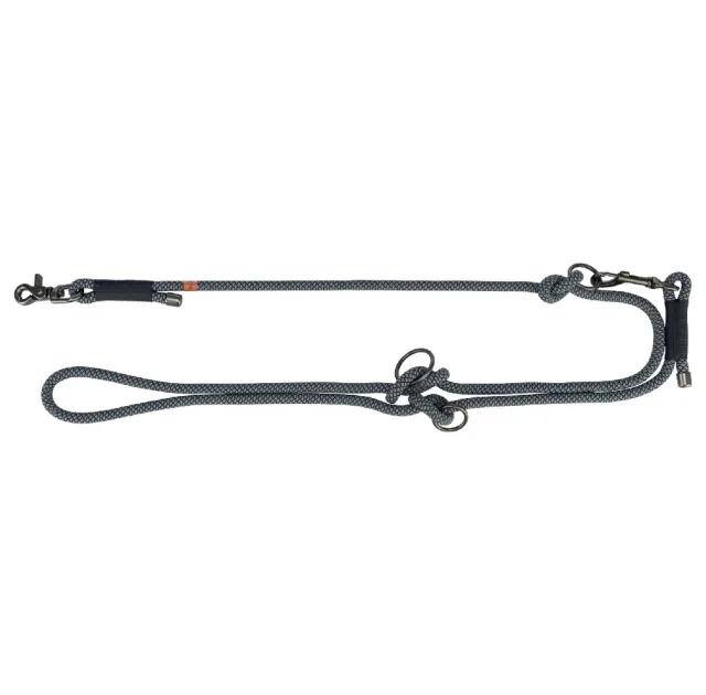 Повідець Trixie Soft Rope для собак, регульований, розмір S-XL, 2 м/10 мм, чорний/сірий