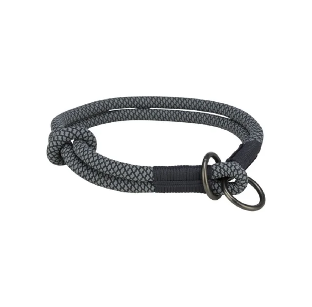 Нашийник-зашморг Trixie Soft Rope для собак, розмір XS-S, 30 см/10 мм, чорний/сірий