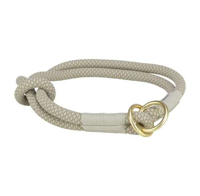 Нашийник-зашморг Trixie Soft Rope для собак, розмір XS-S, 30 см/10 мм, сірий/світло-сірий