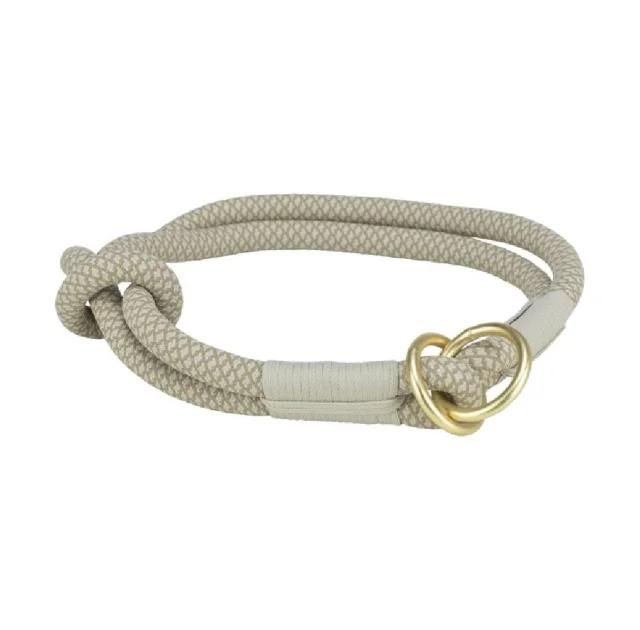 Нашийник-зашморг Trixie Soft Rope для собак, розмір S-M, 40 см/10мм, сірий/світло-сірий