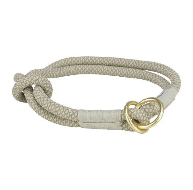 Нашийник-зашморг Trixie Soft Rope для собак, розмір L-XL, 55 см/10мм, сірий/світло-сірий