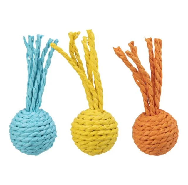 Игрушка Trixie Rattling Ball шар-погремушка, для кошек, бумажная веревка, 4×11 см