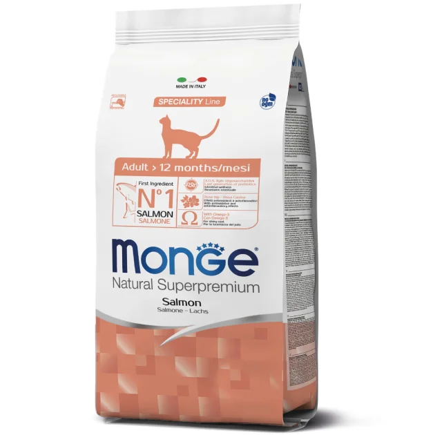 Сухий корм Monge Cat Adult для дорослих котів,с лососем, 5 кг