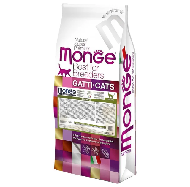 Сухой корм Monge Cat Sensitive для кошек с чувствительным пищеварением, 5 кг