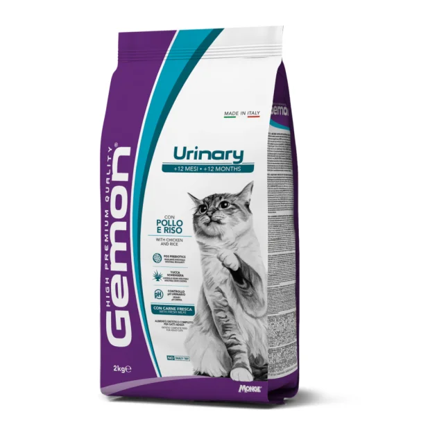 Сухой корм Gemon Cat Urinary поддержка мочевыделительной системы для взрослых кошек, курица с рисом, 2 кг