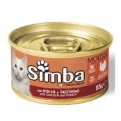Влажный корм Monge Simba Cat Wet для кошек, с курицей и индейкой, 85 г