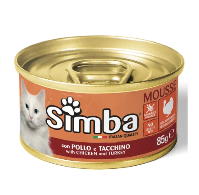 Вологий корм Monge Simba Cat Wet для котів, з куркою та індичкою, 85 г