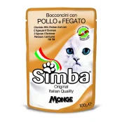 Влажный корм Monge Simba Cat Wet для кошек, с курицей и печенью, 100 г