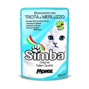 Вологий корм Monge Simba Cat Wet для котів, з форелью та тріскою, 100 г