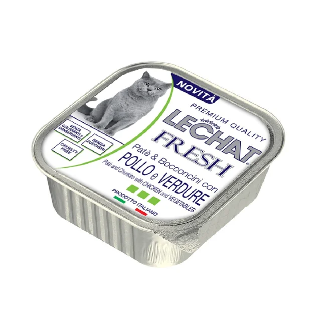 Вологий корм Monge LCE Cat Wet Fresh для котів, з куркою, з овочами, 100 г