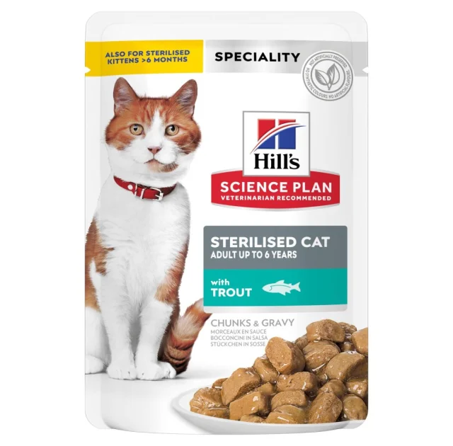 Вологий корм Hill's Science Plan Sterilised Cat Trout для стерилізованих котів, з фореллю, 85 г