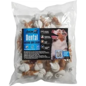 Кость AnimAll Dental баварская узловая, для собак, с мясом курицы, 8-10 см, 20 штук