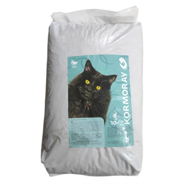 Сухий корм Kormoray для котів, з рибою, 10 кг