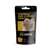 Ласощі Savory Chicken and Cheese Snack для котів, гурман з куркою та сиром, 60 г