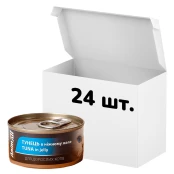 Упаковка консервів AnimAll для кішок, тунець в ніжному желе, 85 г, 24 штуки