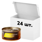 Упаковка консервів AnimAll для кішок, курка в ніжному желі, 85 г, 24 штуки