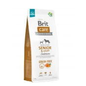 Беззерновой сухой корм Brit Care Dog Grain-free Senior & Light для пожилых собак с избыточным весом, лосось, 12 кг