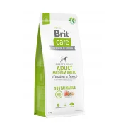 Сухой корм Brit Care Sustainable Adult Medium Breed для собак, средних пород, курица и насекомые, 12 кг.