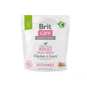 Сухой корм Brit Care Sustainable Adult Small Breed для собак малых пород, курица и насекомые, 1 кг