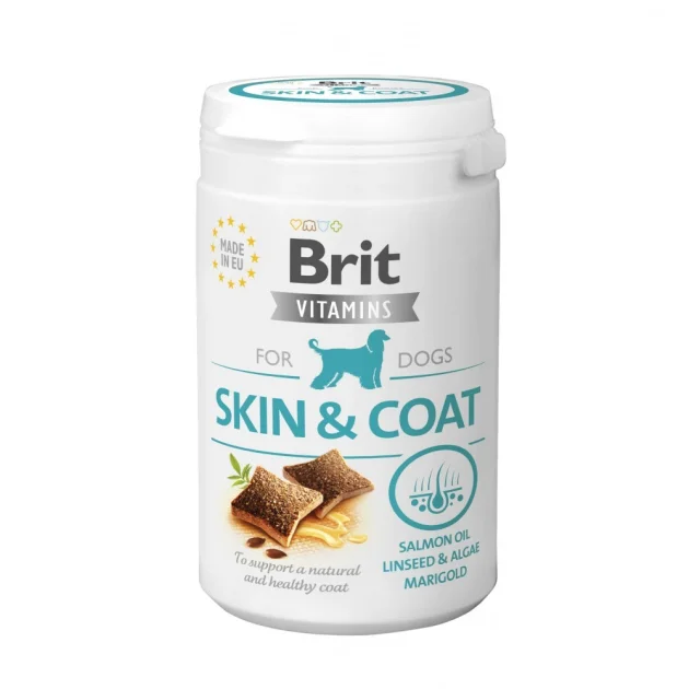 Витамины Brit Vitamins Skin and Coat для собак, для кожи и шерсти, 150 г