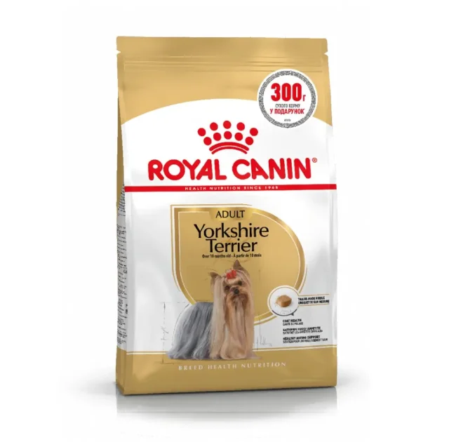 Сухий корм Royal Canin Yorkshire Terrier Adult для йоркширського тер'єру, 1.2 кг + 300 г у подарунок