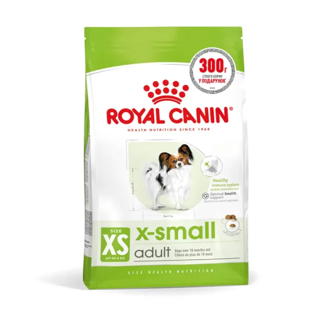 Сухий корм Royal Canin X-Small Adult для собак мініатюрних порід, 1.2 кг + 300 г у подарунок