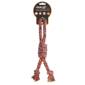 Іграшка AnimAll Fun канат-бочка з петлею для собак, різнокольорова, 28 см