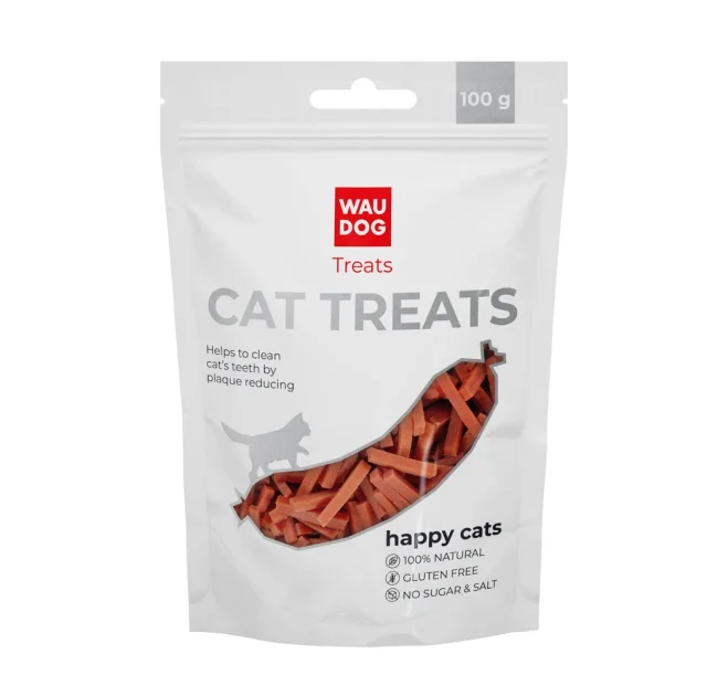 Лакомство Waudog Treats, "Кролиные полоски" для кошек, 100 г